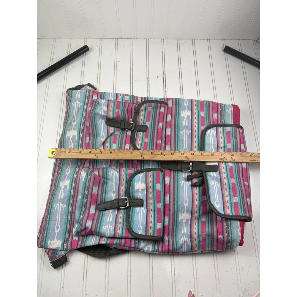 Candies Vintage Y2K Pink Blue Aztec Boho Festival Hippie Rucksack Bag